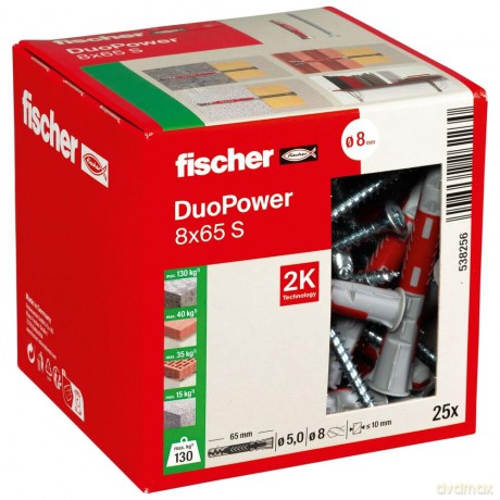 Fischer: fischer DuoPower 8x65 S 2K Dźbel mit Sch