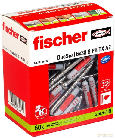 Fischer: fischer DuoSeal 6x38 S PH TX A2 2K Dźbel
