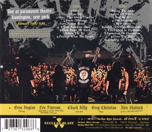 Testament: Dark Roots Of Thrash [2CD]