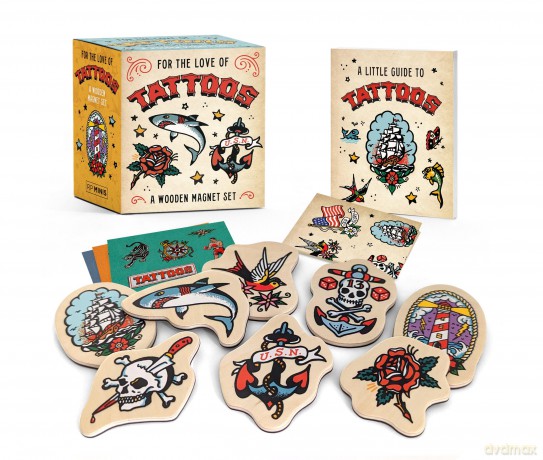 For the Love of Tattoos A Wooden Magnet Set [KSIĄŻKA]