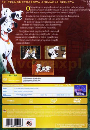 101 Dalmatyńczyków (1961) Czarne charakterki [DVD]