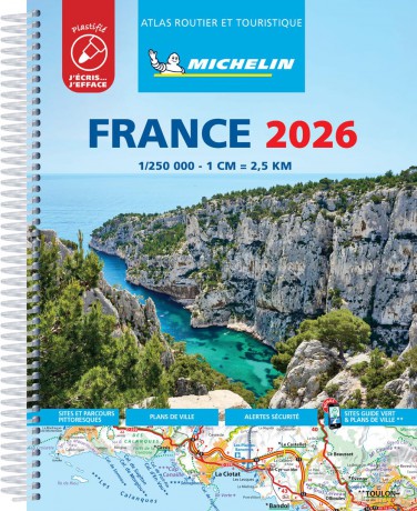 France 2026 Tourist Motoring Atlas Laminated Spiral [KSIĄŻKA]