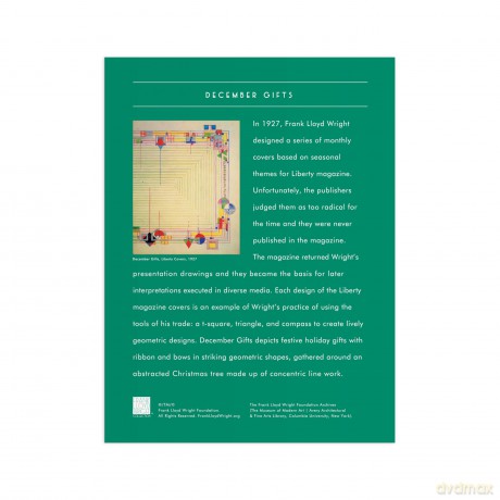 Frank Lloyd Wright December Gifts 1000 Piece Foil Puzzle [KSIĄŻKA]