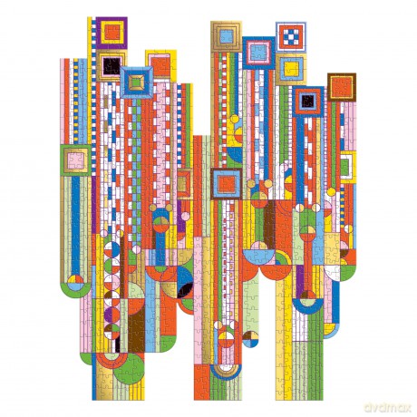 Frank Lloyd Wright Saguaro Cactus Forms 750 Piece Shaped Foil Puzzle [KSIĄŻKA]
