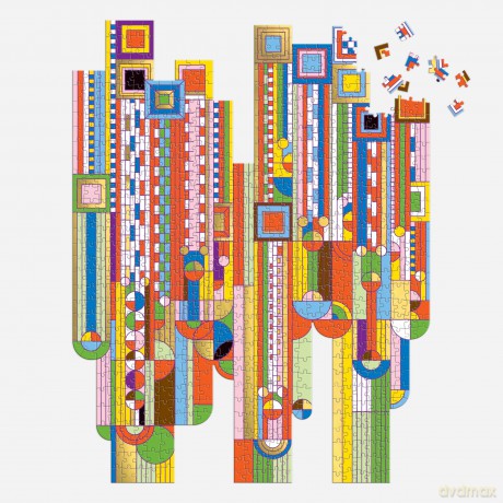 Frank Lloyd Wright Saguaro Cactus Forms 750 Piece Shaped Foil Puzzle [KSIĄŻKA]