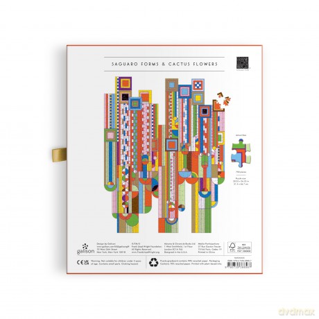 Frank Lloyd Wright Saguaro Cactus Forms 750 Piece Shaped Foil Puzzle [KSIĄŻKA]