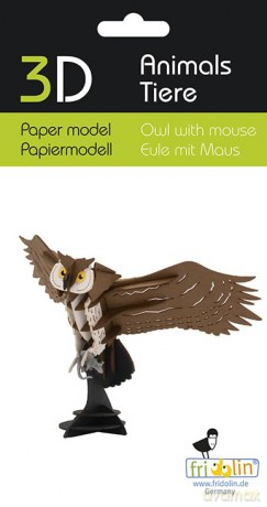 Fridolin Paper Model Owl With Mouse