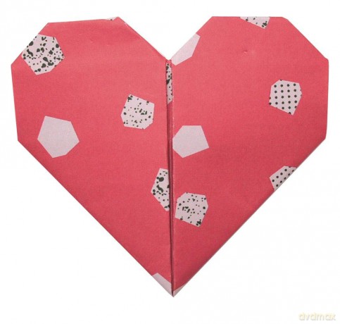 Funny Origami. Hearts. 20 sheets 15x15 cm