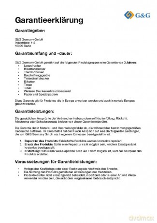 G&G: G&G Etikettenrollen fźr Etikettendrucker