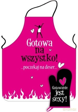 Gotowa na wszystko. Zestaw kuchenny: fartuch + rękawica