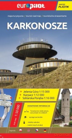 Karkonosze. Mapa turystyczna w skali 1:50 000. Europilot wersja plastik