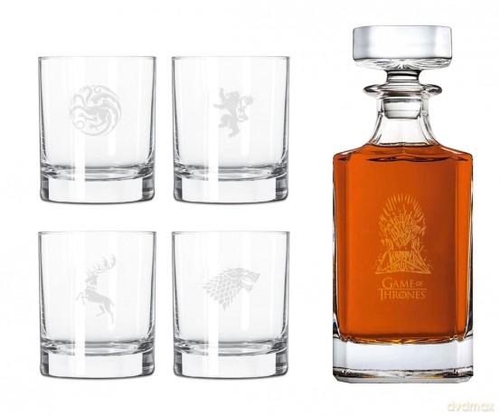 GAME OF THRONES - Set with 4 engraved wh