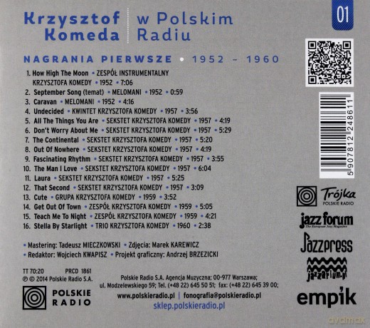 Krzysztof Komeda w Polskim Radiu Vol. 1 - Nagrania pierwsze 1952-1960 [CD]