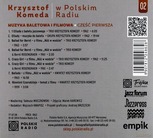 Krzysztof Komeda w Polskim Radiu Vol. 2 - Nagrania baletowe i filmowe część pierwsza [CD]