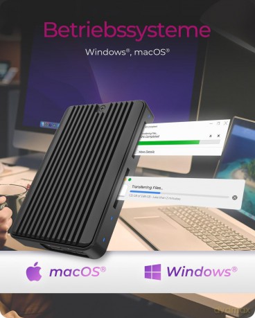 Geh. IcyBox M.2NVMeSATA SSD mit zweifach