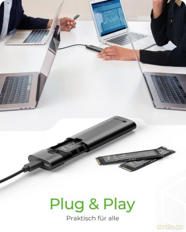 Geh. IcyBox Spade Case 1806 NVMe M.2 USB
