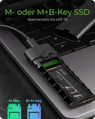 Geh. IcyBox Spade Case 1806 NVMe M.2 USB