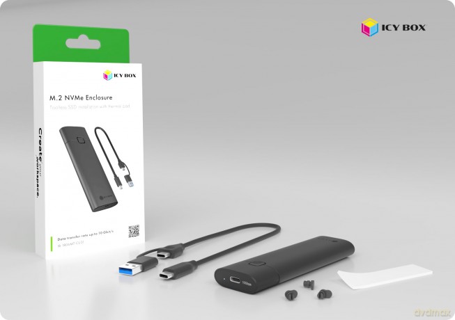 Geh. IcyBox Spade Case 1806 NVMe M.2 USB
