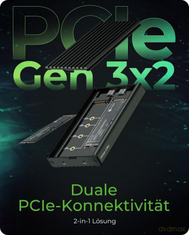 Geh. IcyBox USB 3.2 Gen2x2 Type-C 2-fach