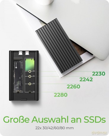 Geh. IcyBox USB 3.2 Gen2x2 Type-C 2-fach