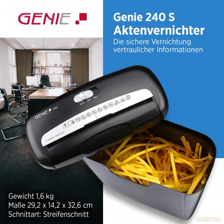 Genie: GENIE 240 S Aktenvernichter mit Streifen