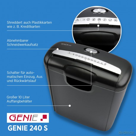 Genie: GENIE 240 S Aktenvernichter mit Streifen