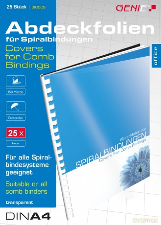 GENIE Transparente Deckbltter A4 25 Stk