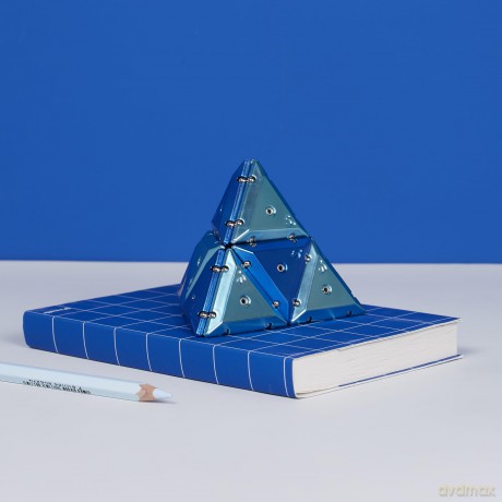 Geode Chrome Pyramid - Blauw