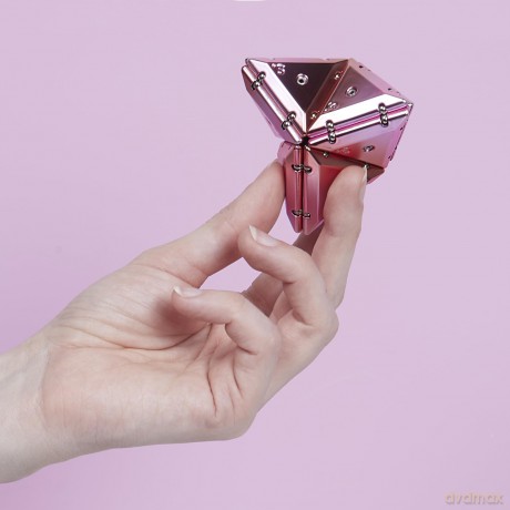 Geode Chrome Pyramid - Roze