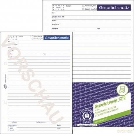 Gesprchsnotiz Rc A5 50Bl