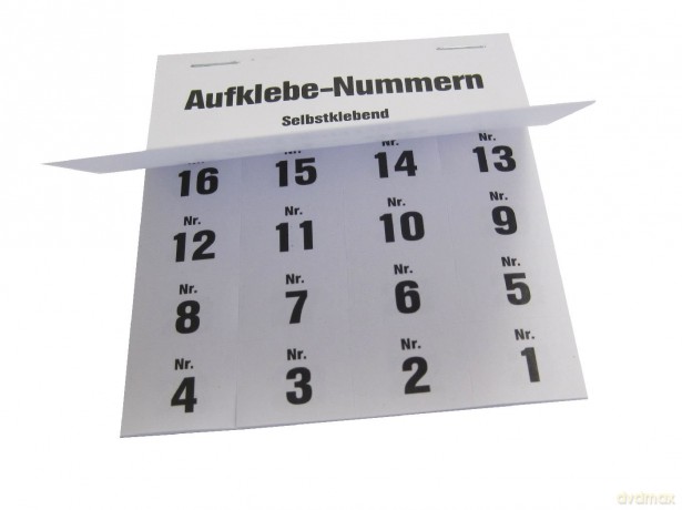 Gewinn-Aufklebenummern 1-100