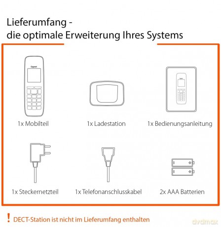 Gigaset E630HX Mobilteil IP65 mit Ladesc