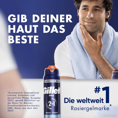 Gillette Pro Sensitive 2in1 Rasiergel 20