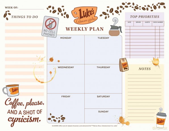 Gilmore Girls Weekly Planner Notepad [KSIĄŻKA]