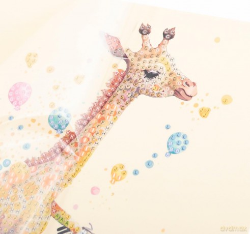 Giraffe 18x18cm Crystal Art Card