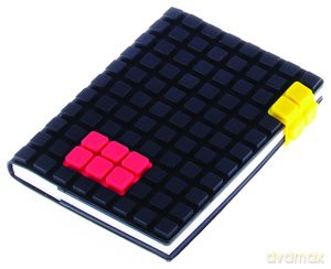 Notes silikonowy A7 czarny BLOCKS
