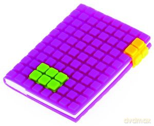 Notes silikonowy A7 fioletowy BLOCKS