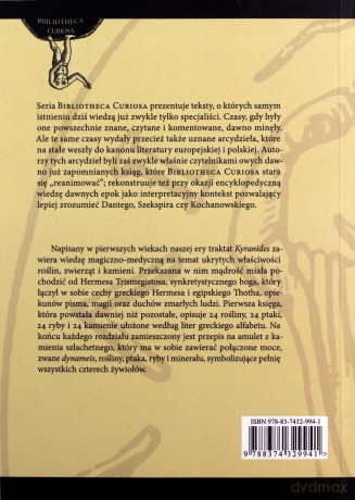 O magicznych właściwościach roślin, zwierząt i kamieni - Kyranides [KSIĄŻKA]