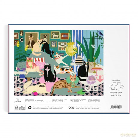 Glamour Cats 1000 Piece Puzzle [KSIĄŻKA]