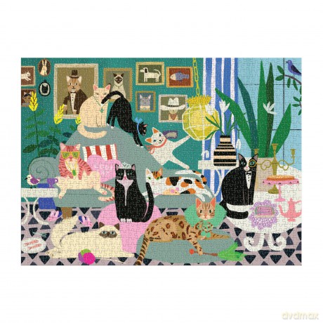 Glamour Cats 1000 Piece Puzzle [KSIĄŻKA]