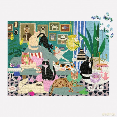 Glamour Cats 1000 Piece Puzzle [KSIĄŻKA]