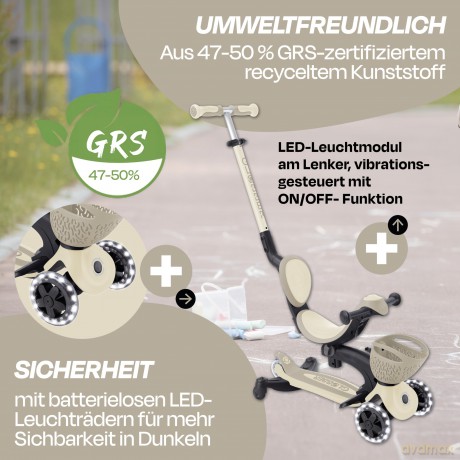GLOBBER GO-UP BABY 360 LIGHTS, taupe