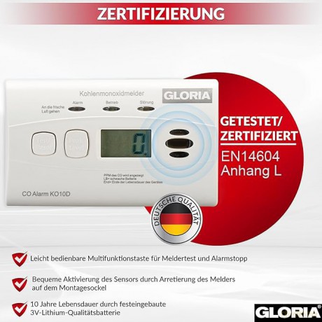 Gloria: GLORIA K010D Kohlenmonoxidmelder