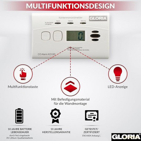 Gloria: GLORIA K010D Kohlenmonoxidmelder