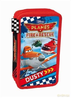 Piórnik podwójny Disney Planes z wyposażeniem