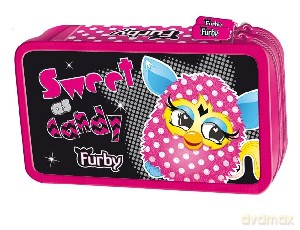 Piórnik podwójny Furby z wyposażeniem