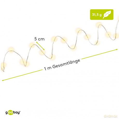 Goobay: goobay 20er LED Lichterkette transparent