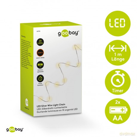 Goobay: goobay 20er LED Lichterkette transparent