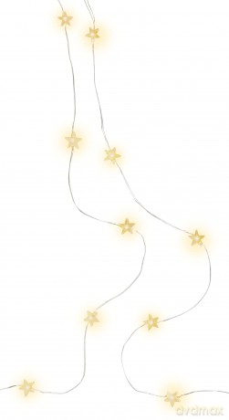 Goobay: goobay 20er Sterne LED Lichterkette tran