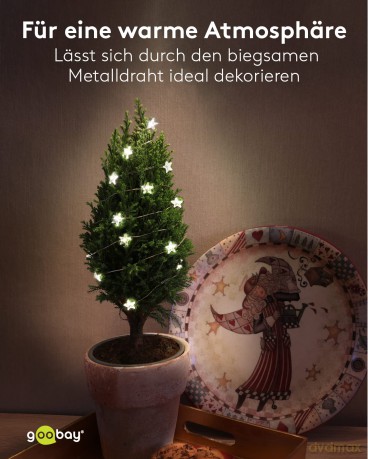 Goobay: goobay 20er Sterne LED Lichterkette tran